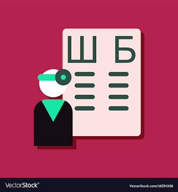 Flat icon design collection ophthalmologist and vector image