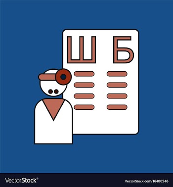 Flat icon design collection ophthalmologist and vector image