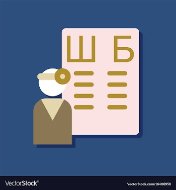 Flat icon design collection ophthalmologist and vector image