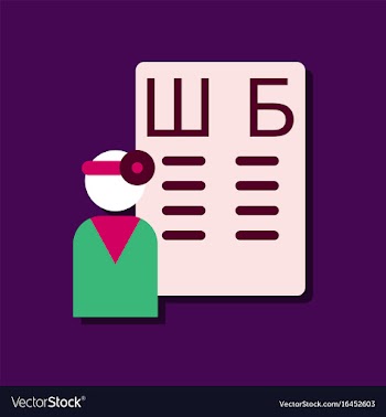 Flat icon design collection ophthalmologist and vector image