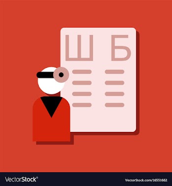 Flat icon design collection ophthalmologist and vector image