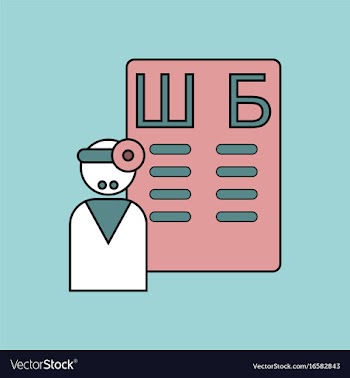 Flat icon design collection ophthalmologist and vector image