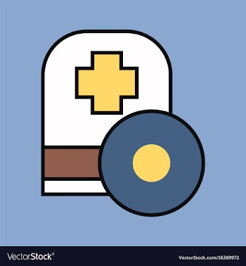 Flat icon design collection otolaryngology head vector image