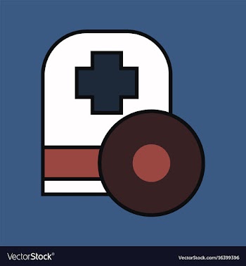 Flat icon design collection otolaryngology head vector image