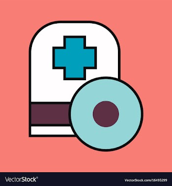 Flat icon design collection otolaryngology head vector image