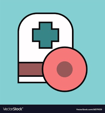 Flat icon design collection otolaryngology head vector image