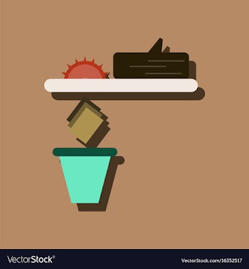 Flat icon design collection paper and trash in vector image