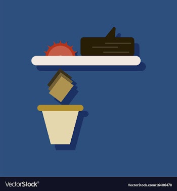 Flat icon design collection paper and trash in vector image