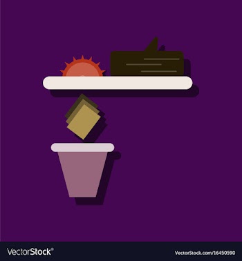 Flat icon design collection paper and trash in vector image