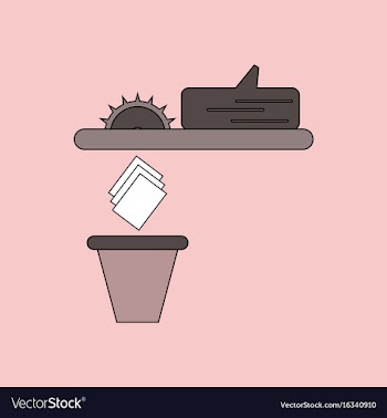Flat icon design collection paper and trash vector image