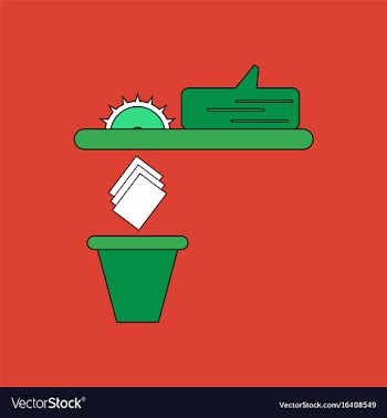 Flat icon design collection paper and trash vector image