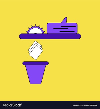 Flat icon design collection paper and trash vector image