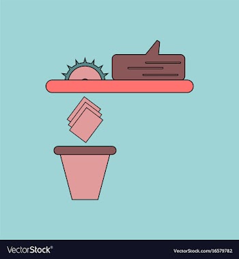 Flat icon design collection paper and trash vector image