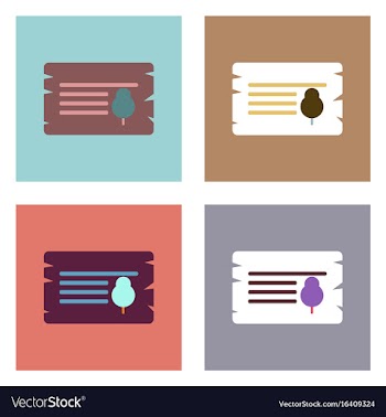 Flat icon design collection paper from tree vector image