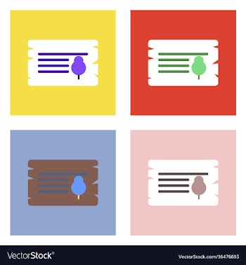 Flat icon design collection paper from tree vector image