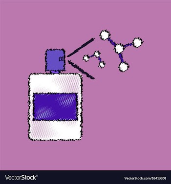 Flat icon design collection perfume and vector image