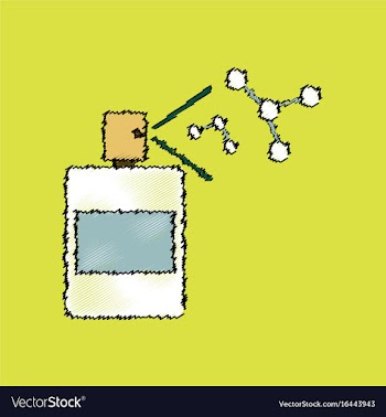 Flat icon design collection perfume and vector image