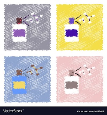 Flat icon design collection perfume and vector image