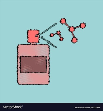 Flat icon design collection perfume and vector image