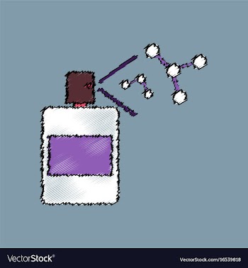Flat icon design collection perfume and vector image