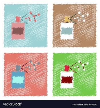 Flat icon design collection perfume and vector image