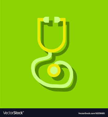 Flat icon design collection phonendoscope in vector image