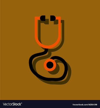 Flat icon design collection phonendoscope in vector image
