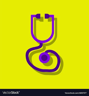 Flat icon design collection phonendoscope in vector image