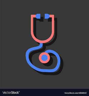 Flat icon design collection phonendoscope in vector image