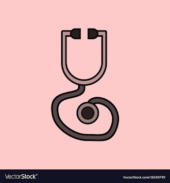 Flat icon design collection phonendoscope vector image