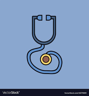 Flat icon design collection phonendoscope vector image