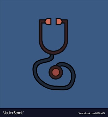 Flat icon design collection phonendoscope vector image