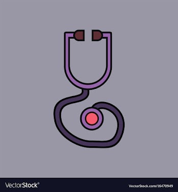Flat icon design collection phonendoscope vector image