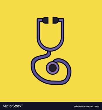 Flat icon design collection phonendoscope vector image