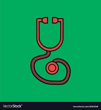 Flat icon design collection phonendoscope vector image
