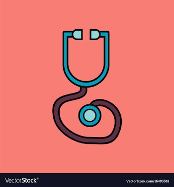 Flat icon design collection phonendoscope vector image