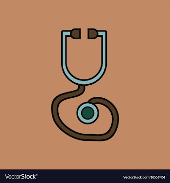 Flat icon design collection phonendoscope vector image