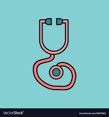 Flat icon design collection phonendoscope vector image