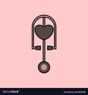 Flat icon design collection phonendoscope with vector image