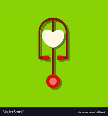 Flat icon design collection phonendoscope with vector image