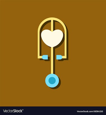 Flat icon design collection phonendoscope with vector image