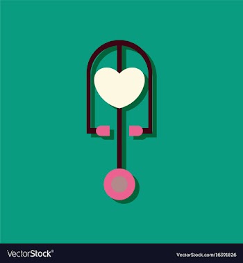 Flat icon design collection phonendoscope with vector image