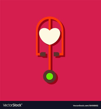 Flat icon design collection phonendoscope with vector image