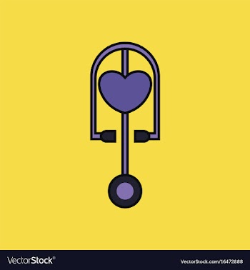 Flat icon design collection phonendoscope with vector image