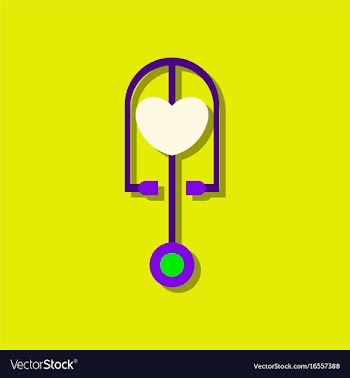 Flat icon design collection phonendoscope with vector image