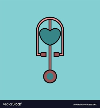Flat icon design collection phonendoscope with vector image