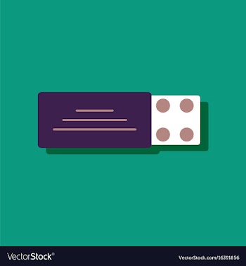 Flat icon design collection pill pack in sticker vector image