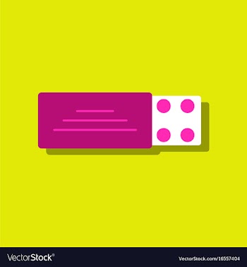 Flat icon design collection pill pack in sticker vector image