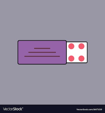 Flat icon design collection pill pack vector image