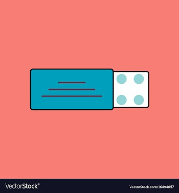 Flat icon design collection pill pack vector image